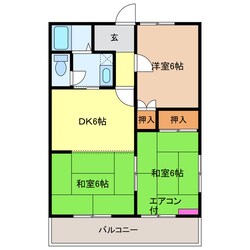 エバーグリーンＡ棟の物件間取画像